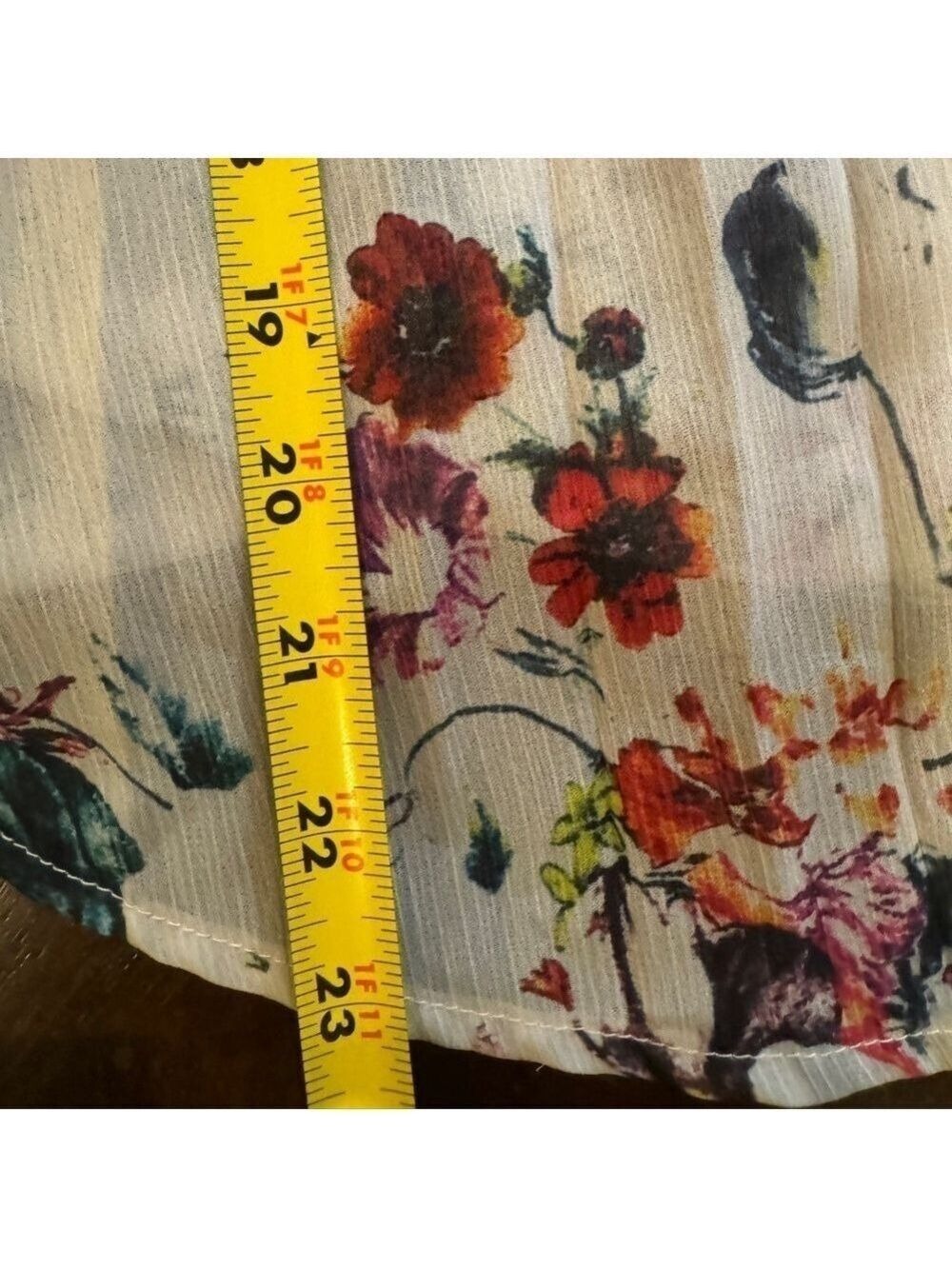 Bishop + Young Accordion Pleated Sheer Floral Blouse Size Small - Picture 15 of 16